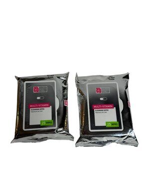 Global Beauty Care Cleansing Wipes 2 Pack Multivitamin Makeup Remover